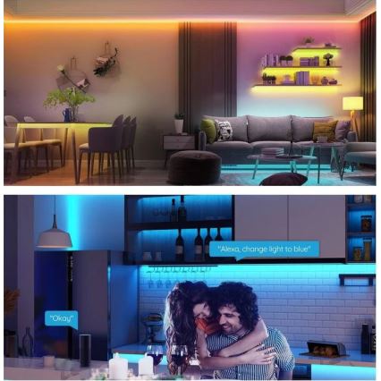 Govee - Wi-Fi RGB Smart LED pásek 15m + dálkové ovládání