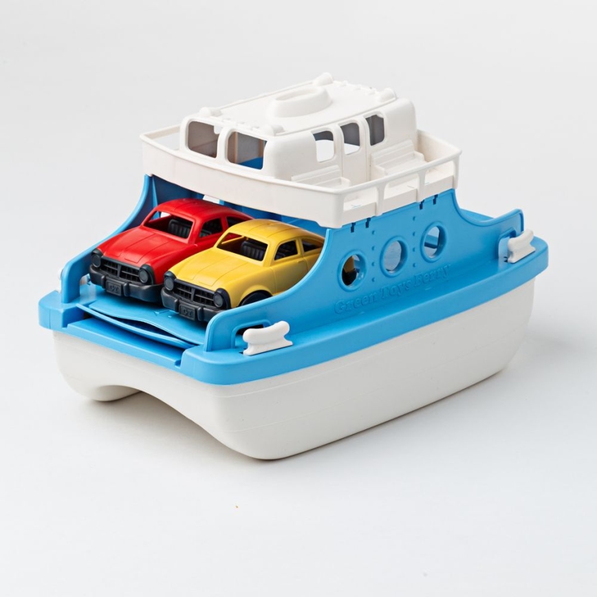 Green Toys - Trajekt s autíčky bílá/modrá