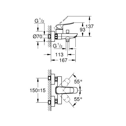 GROHE 1018722430 - Vanová baterie DICE černá