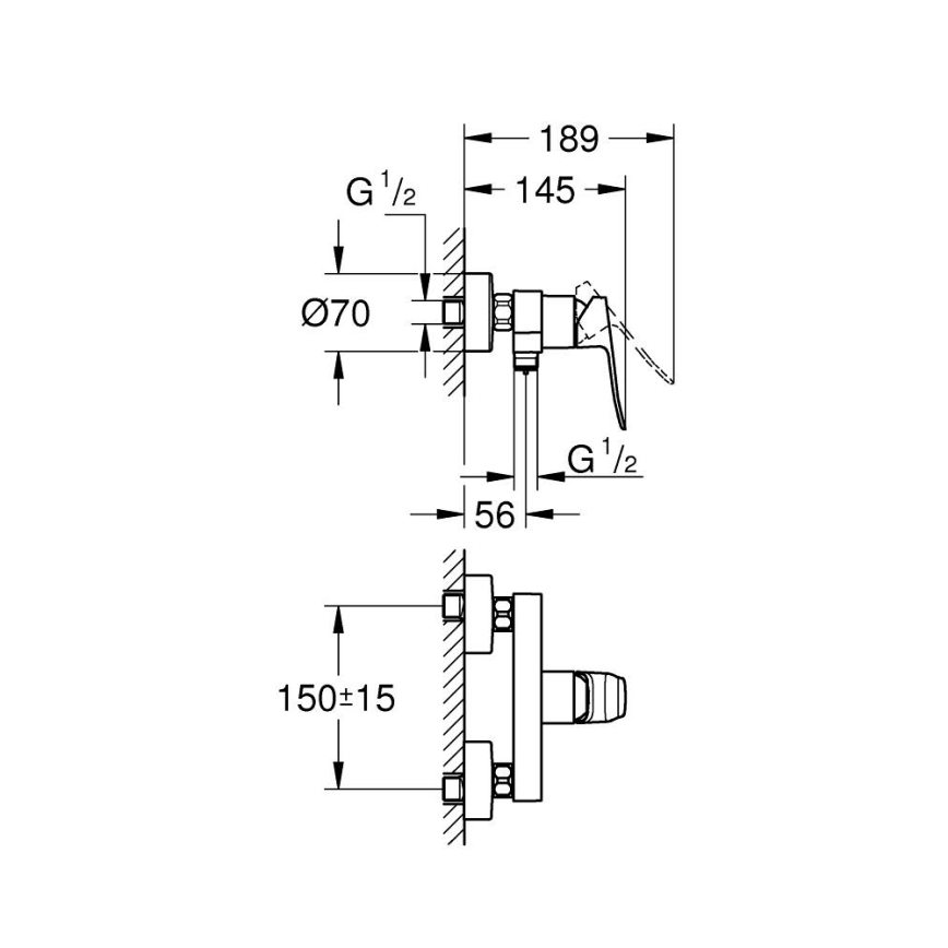 GROHE 1018742430 - Sprchová baterie DICE černá