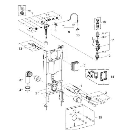 GROHE 103843SH00 - Sada 5 v 1 SOLIDO COMPACT 1,13 m keramika/bílá