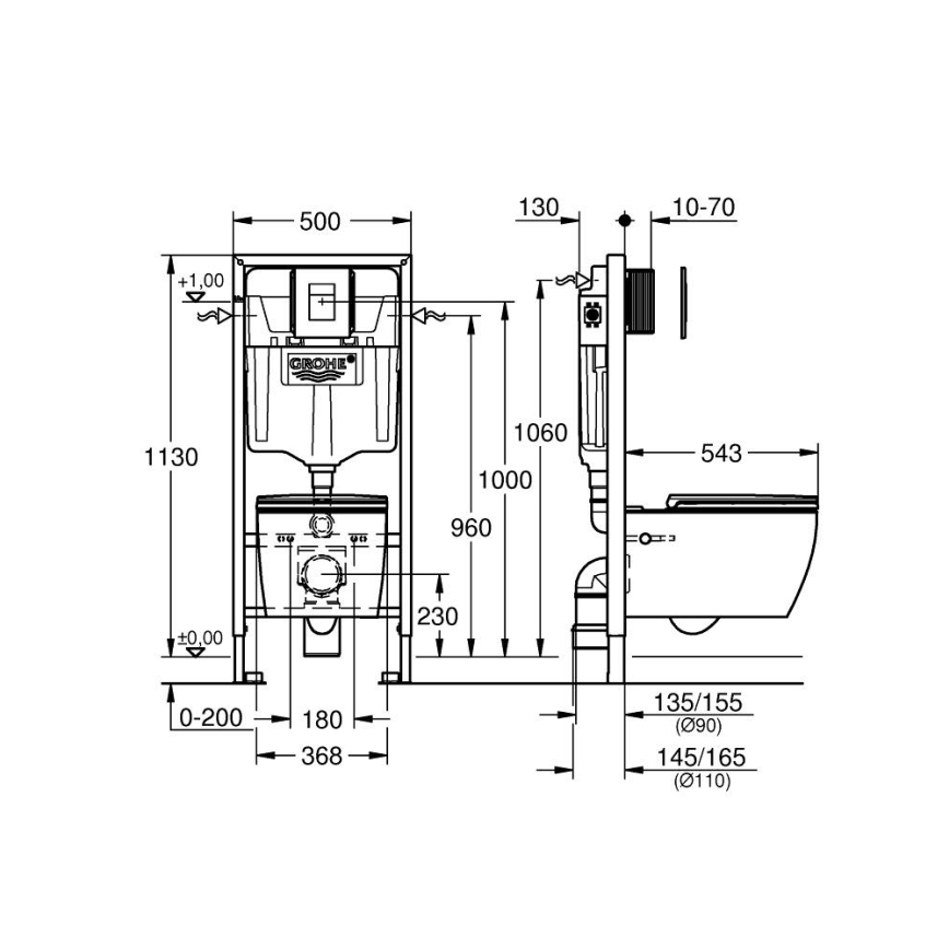 GROHE 103847SH00 - Sada 5 v 1 SOLIDO 1,13 m durobílá
