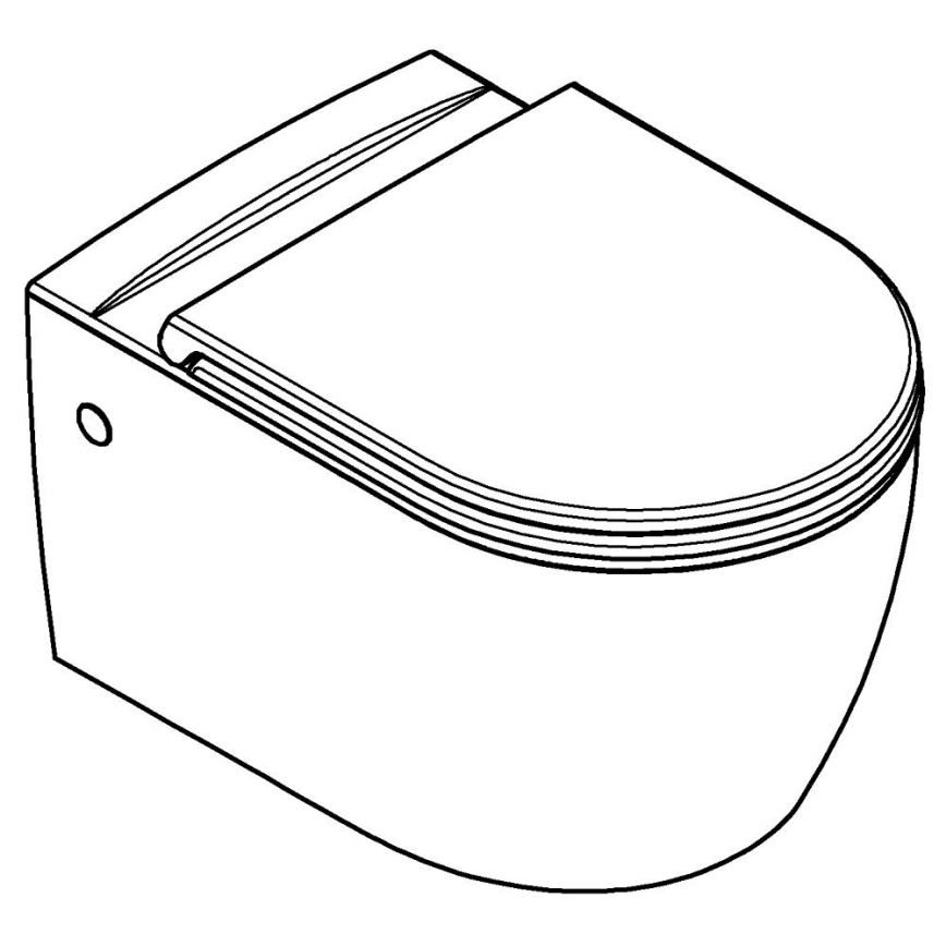 GROHE 103848SH00 - Závěsné WC START ROUND CERAMIC 368 × 543 mm durobílá