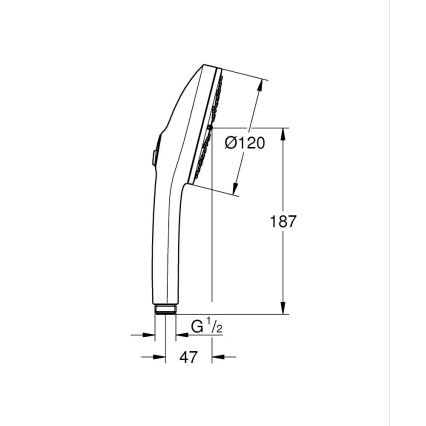 GROHE 134864GN00 - Ruční sprcha VITALIO JOY+ 120 mm broušená zlatá