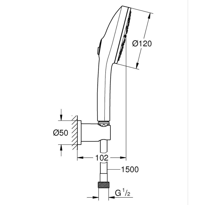 GROHE 1348652430 - Sprchová sada VITALIO JOY+ 120 mm černá