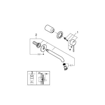 GROHE 19408AL1 - Umyvadlová baterie ESSENCE 183 mm grafit