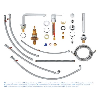GROHE 19577001 - Vanová čtyřotvorová kombinace LINEARE lesklý chrom