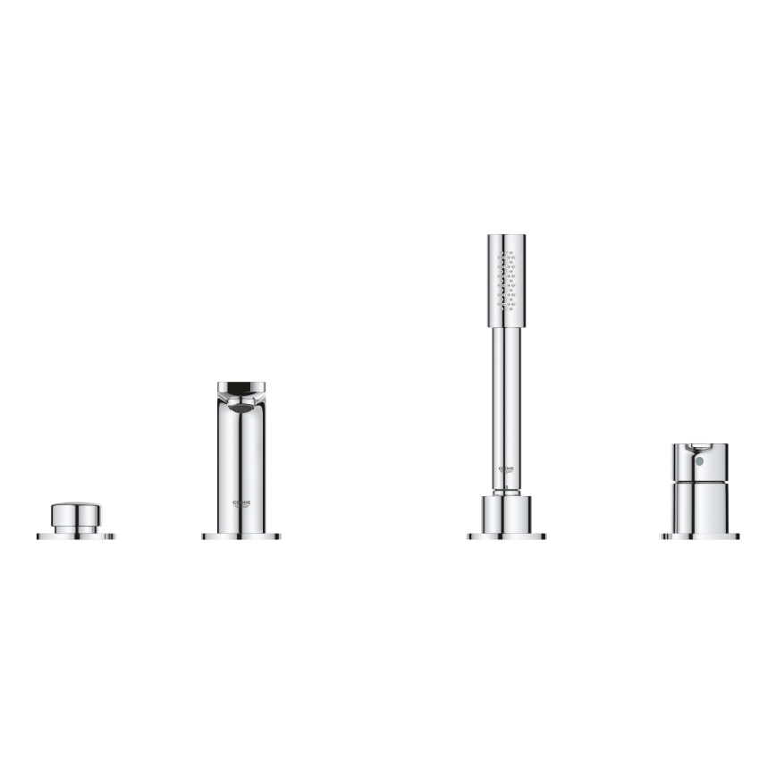 GROHE 19577001 - Vanová čtyřotvorová kombinace LINEARE lesklý chrom