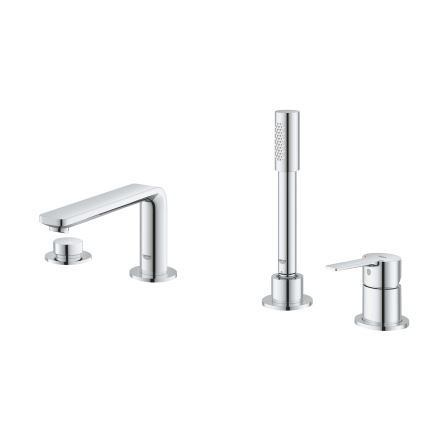 GROHE 19577001 - Vanová čtyřotvorová kombinace LINEARE lesklý chrom
