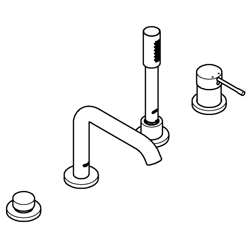 GROHE 19578DL1 - Vanová čtyřotvorová kombinace ESSENCE bronzová
