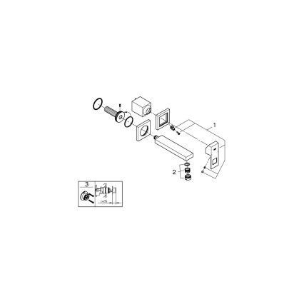 GROHE 19895000 - Umyvadlová dvouotvorová baterie EUROCUBE 171 mm lesklý chrom