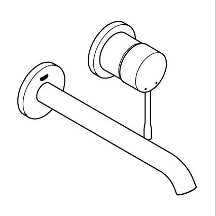 GROHE 19967AL1 - Umyvadlová baterie pro pro podomítkovou instalaci ESSENCE 230 mm grafit