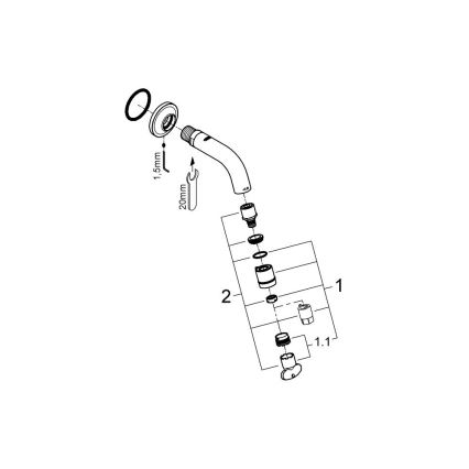 GROHE 20205000 - Nástěnný ventil UNIVERSAL 106 mm lesklý chrom