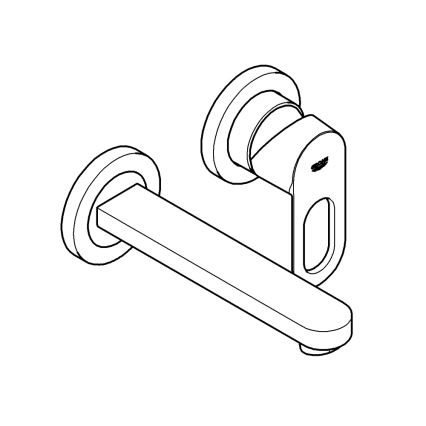 GROHE 20289000 - Umyvadlová dvouotvorová baterie BAULOOP 110 mm lesklý chrom