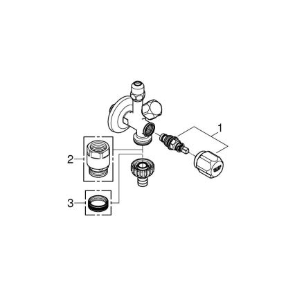 GROHE 22035000 - Kombi-rohový ventil UNIVERSAL DN 15 lesklý chrom