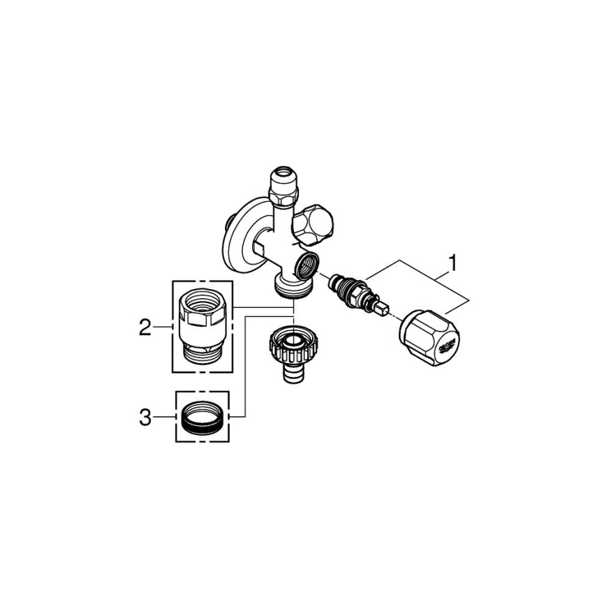 GROHE 22035000 - Kombi-rohový ventil UNIVERSAL DN 15 lesklý chrom