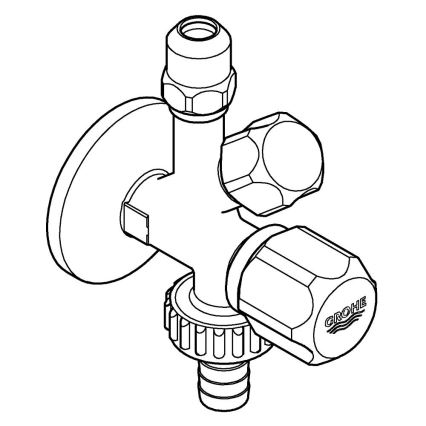 GROHE 22036000 - Kombi-rohový ventil ORIGINAL WAS® DN 15 lesklý chrom