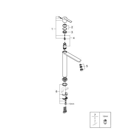 GROHE 23405001 - Umyvadlová baterie LINEARE velikost XL lesklý chrom