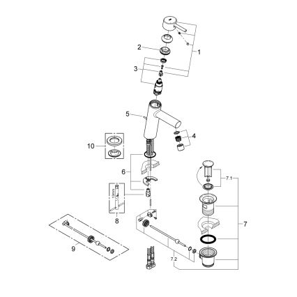 GROHE 23450001 - Umyvadlová baterie CONCETTO M lesklý chrom