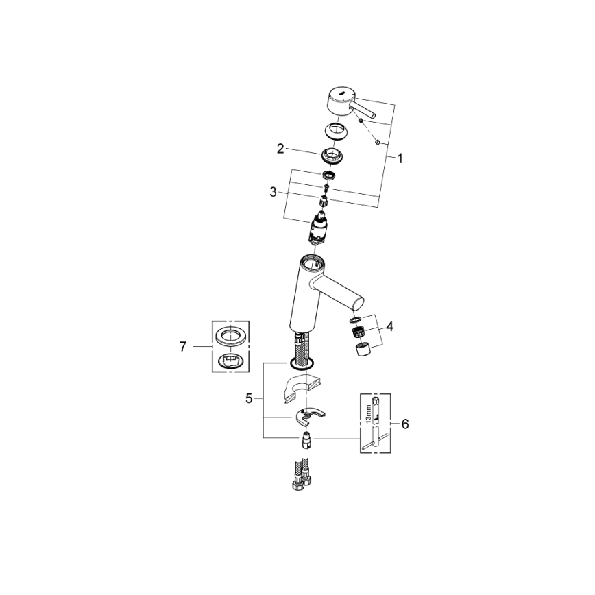 GROHE 23451001 - Umyvadlová baterie CONCETTO DN 15 lesklý chrom