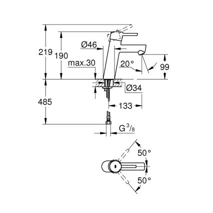 GROHE 23451001 - Umyvadlová baterie CONCETTO DN 15 lesklý chrom