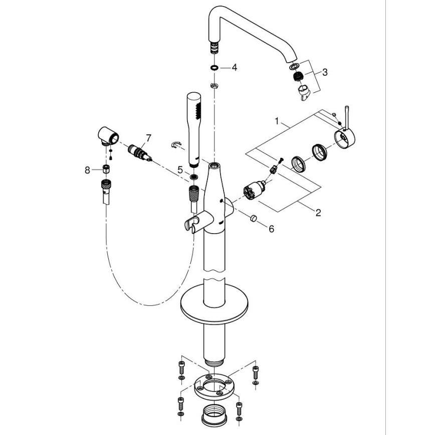 GROHE 23491001 - Vanová baterie ESSENCE 277 mm lesklý chrom