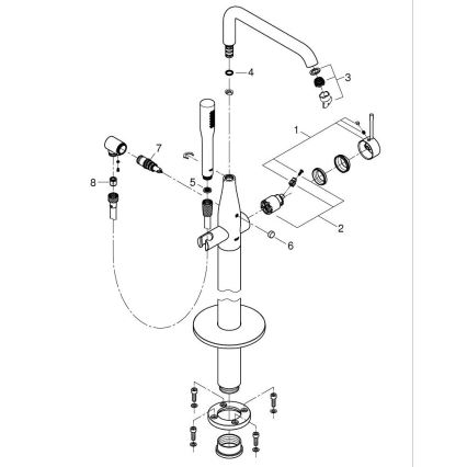 GROHE 23491GN1 - Vanová baterie ESSENCE 277 mm zlatá