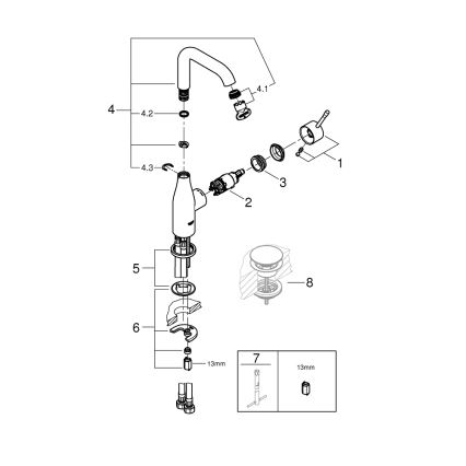 GROHE 23541001 - Umyvadlová baterie ESSENCE DN 15 lesklý chrom