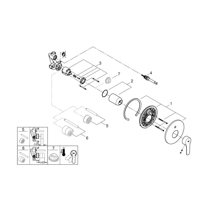 GROHE 23558002 - Vanová baterie START lesklý chrom