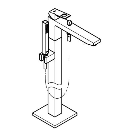 GROHE 23672001 - Vanová baterie EUROCUBE 298 mm lesklý chrom