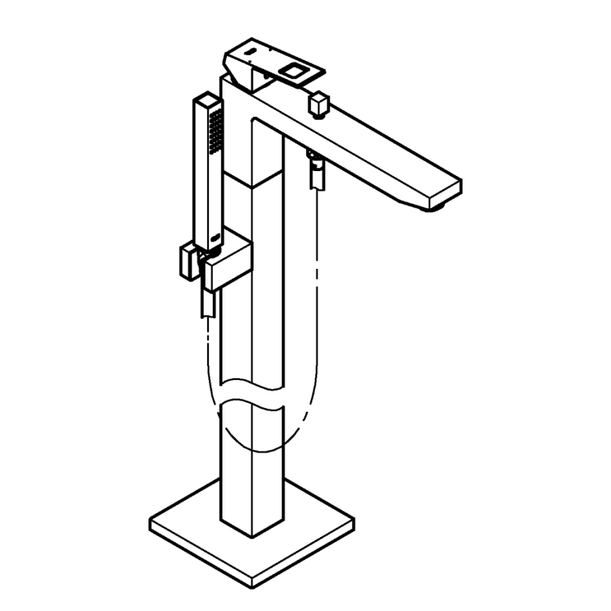 GROHE 23672001 - Vanová baterie EUROCUBE 298 mm lesklý chrom