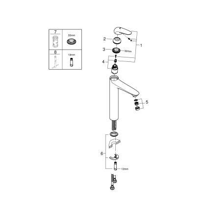 GROHE 23719003 - Umyvadlová baterie EUROSTYLE XL lesklý chrom