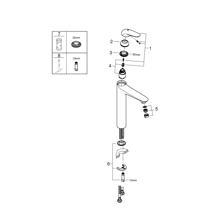 GROHE 23719003 - Umyvadlová baterie EUROSTYLE XL lesklý chrom