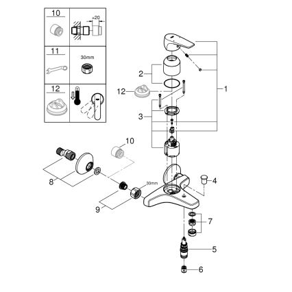 GROHE 23772000 - Vanová baterie START FLOW 150 mm lesklý chrom
