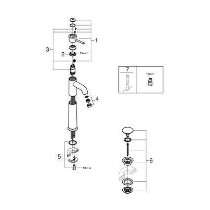 GROHE 23784000 - Umyvadlová baterie START CLASSIC 357 mm lesklý chrom