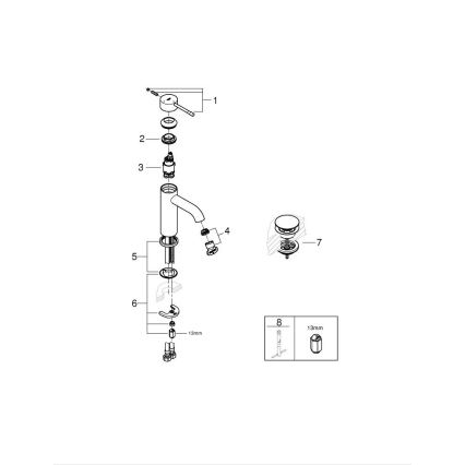GROHE 23797001 - Umyvadlová baterie ESSENCE velikost S lesklý chrom