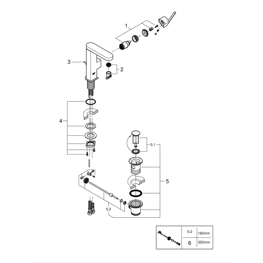 GROHE 23871003 - Umyvadlová baterie PLUS velikost M lesklý chrom