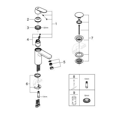 GROHE 23928000 - Umyvadlová baterie DN 15 velikost M lesklý chrom
