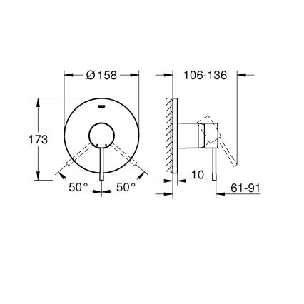GROHE 24057GN1 - Sprchová baterie ESSENCE broušená zlatá