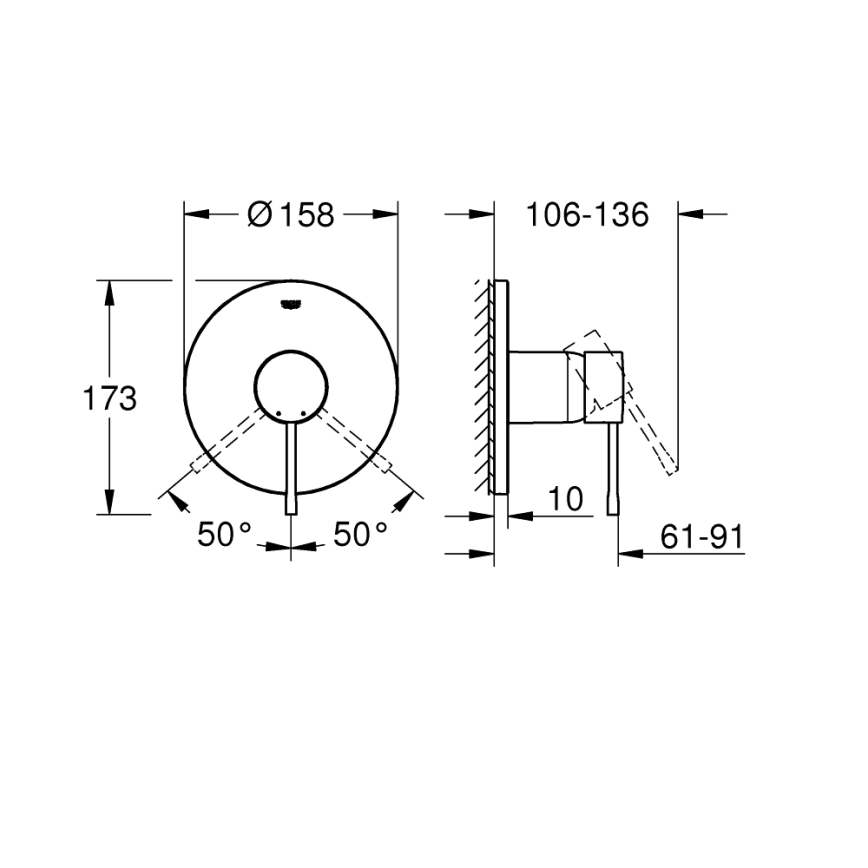 GROHE 24057GN1 - Sprchová baterie ESSENCE broušená zlatá