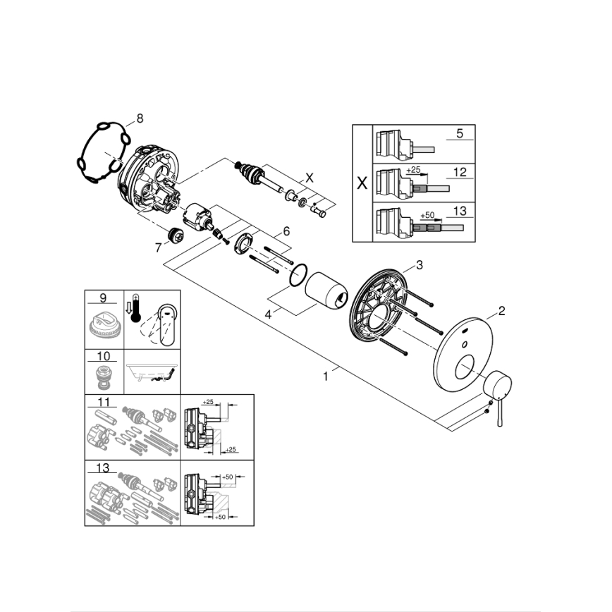 GROHE 24058AL1 - Baterie ESSENCE antracit