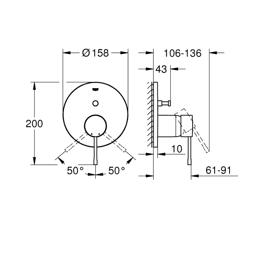 GROHE 24058DC1 - Baterie ESSENCE nerez