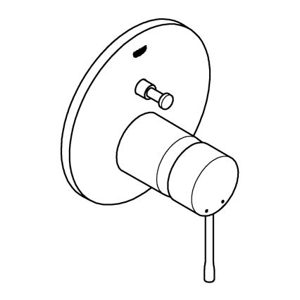 GROHE 24058DC1 - Sprchová baterie pro podomítkovou instalaci ESSENCE nerez