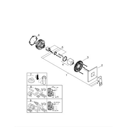 GROHE 24061000 - Sprchová baterie EUROCUBE lesklý chrom