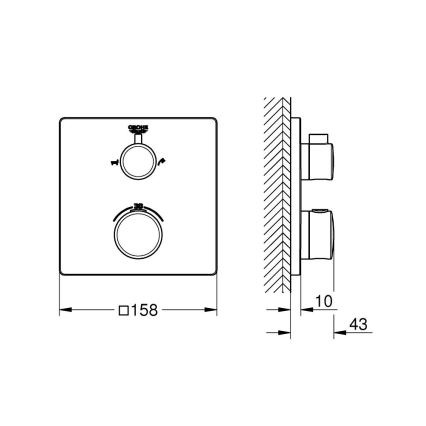 GROHE 24080000 - Termostatická vanová baterie GROHTHERM lesklý chrom