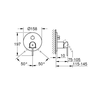 GROHE 24093003 - Baterie PLUS lesklý chrom