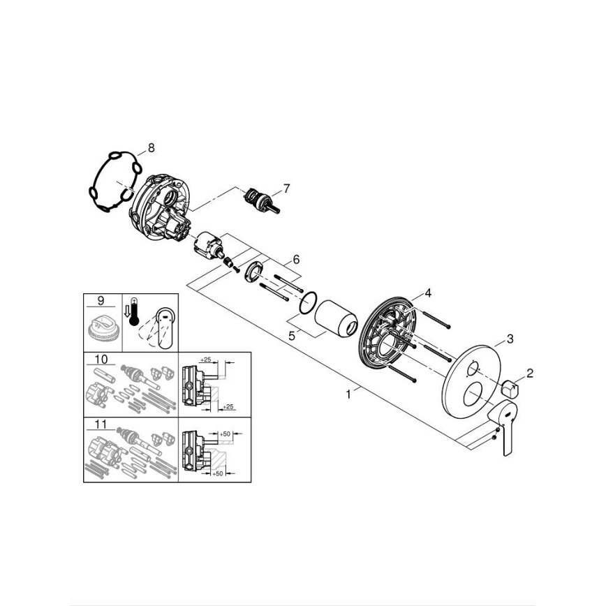 GROHE 24095001 - Baterie LINEARE lesklý chrom