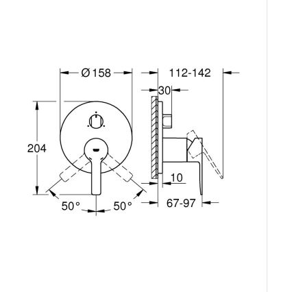 GROHE 24095001 - Baterie LINEARE lesklý chrom