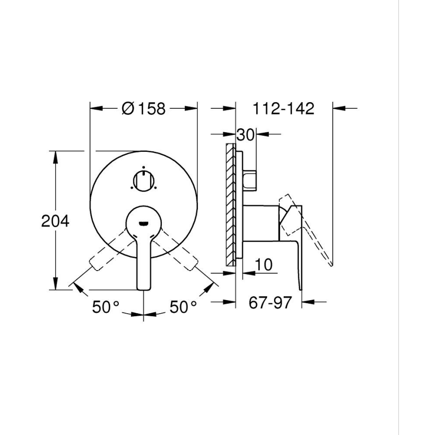 GROHE 24095001 - Baterie LINEARE lesklý chrom