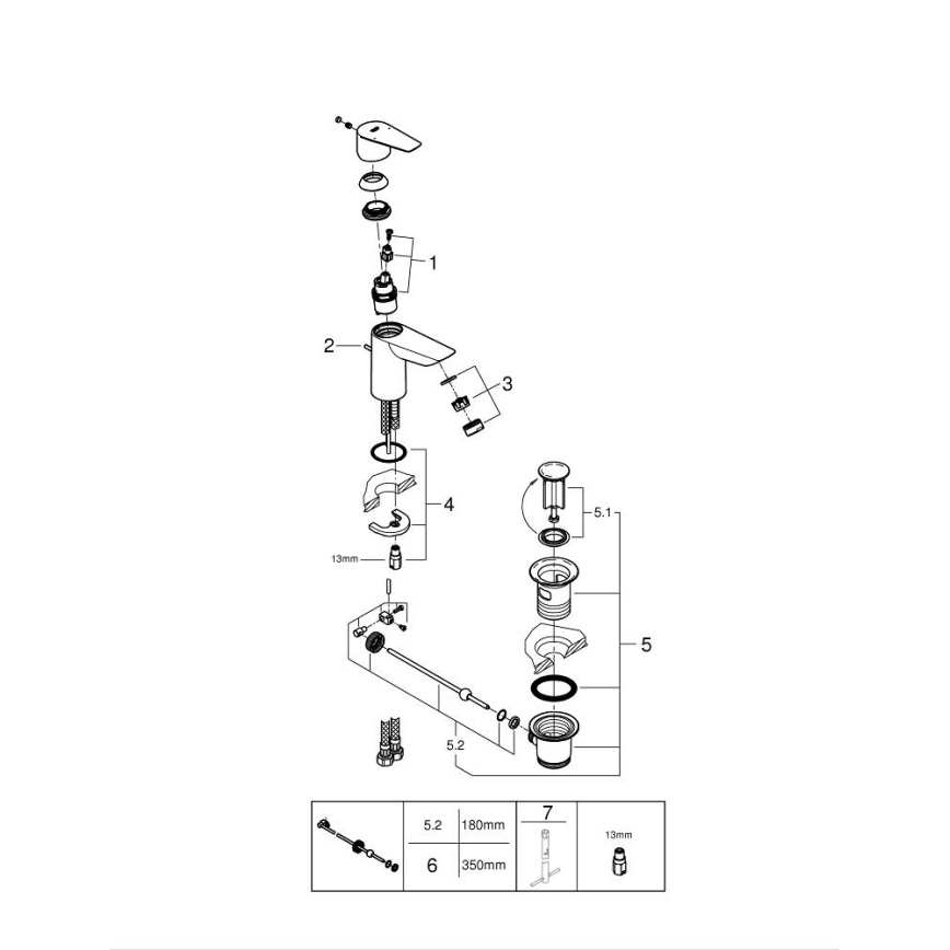 GROHE 24196001 - Umyvadlová baterie START velikost S lesklý chrom